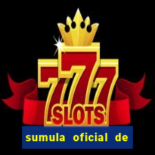 sumula oficial de futebol 7 society excel